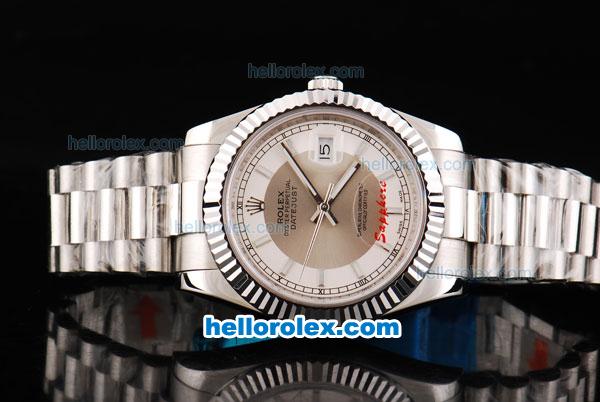 Rolex Datejust II Oyster Perpetual Automatic Movement Khaku/White Dial with White Stick Marker and SSband - Click Image to Close